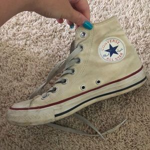 White converse high tops